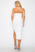 HyperBees Signature Mesh Double-Layer Tube Midi Bodycon Dress