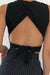 Back Self-Tie Cut Out Mock Neck Ribbed Crop Tank Top