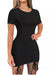 Ruched Short Sleeve Bodycon Mini Dress