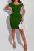 Hyperbees Signature Ruched Off Shoulder Bodycon Dress