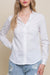 Woven Solid Long Sleeve Button Down Top