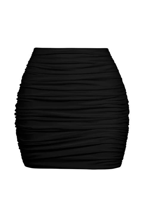 HyperBees Signature Double-Layered Ruched Mini Skirt