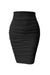 HyperBees Signature Double-Layered Ruched Midi Skirt