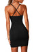HyperBees Signature Side-Ruched Halter Sleeveless Bodycon Mini Dress