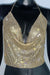 Bling Metal Cami Top with Open Back